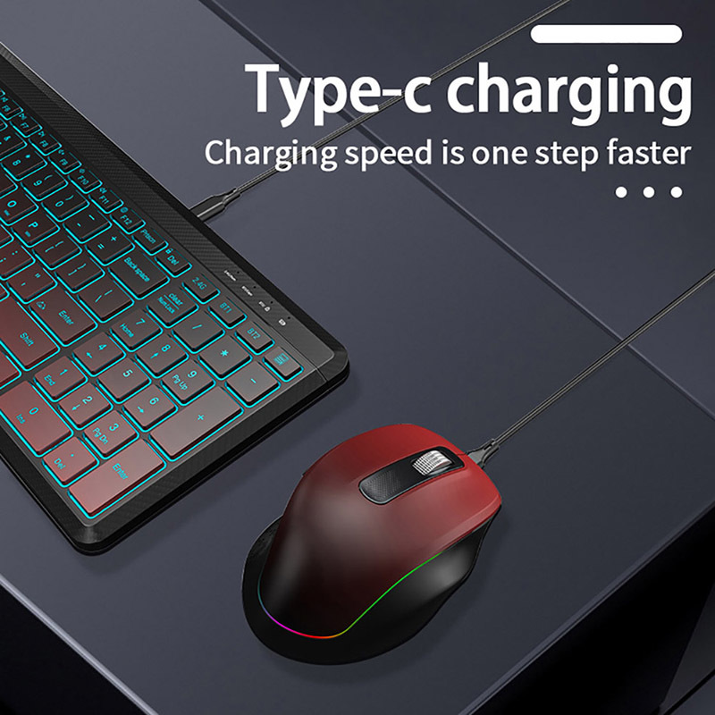 RGB Backlit Silent Wireless Ke - огляд і ціна Gaming Keyboard Bundle