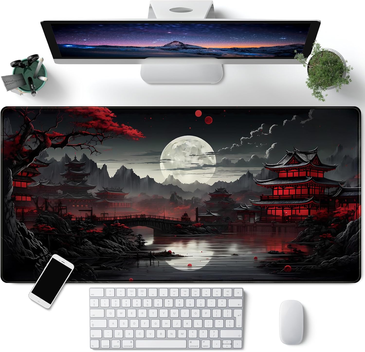 Japanese Desk Mat Riverside Fu - огляд і ціна Gaming Keyboard And Mouse Pad