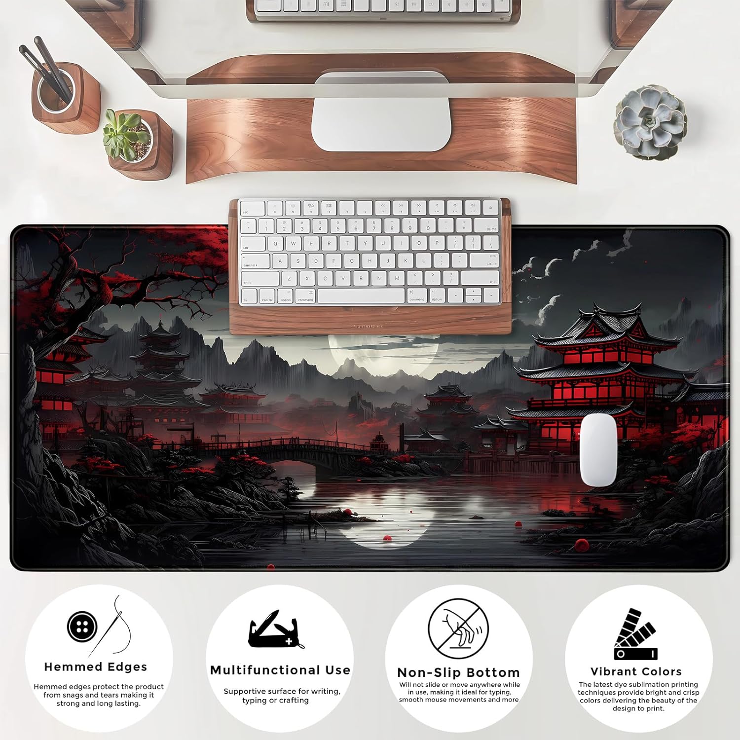 Japanese Desk Mat Riverside Fu - огляд і ціна Gaming Keyboard And Mouse Pad