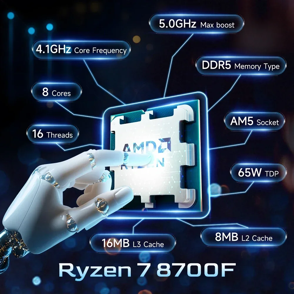 AMD R7 8700F Ryzen 7 8700F CPU - огляд і ціна Amd Cpu Ryzen 7
