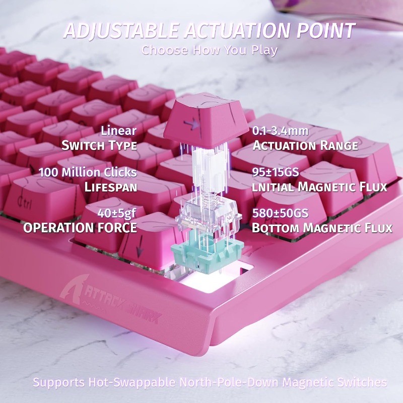 ATTACK SHARK X68 HE 8000Hz Rap - огляд і ціна Gaming Keyboard Type C