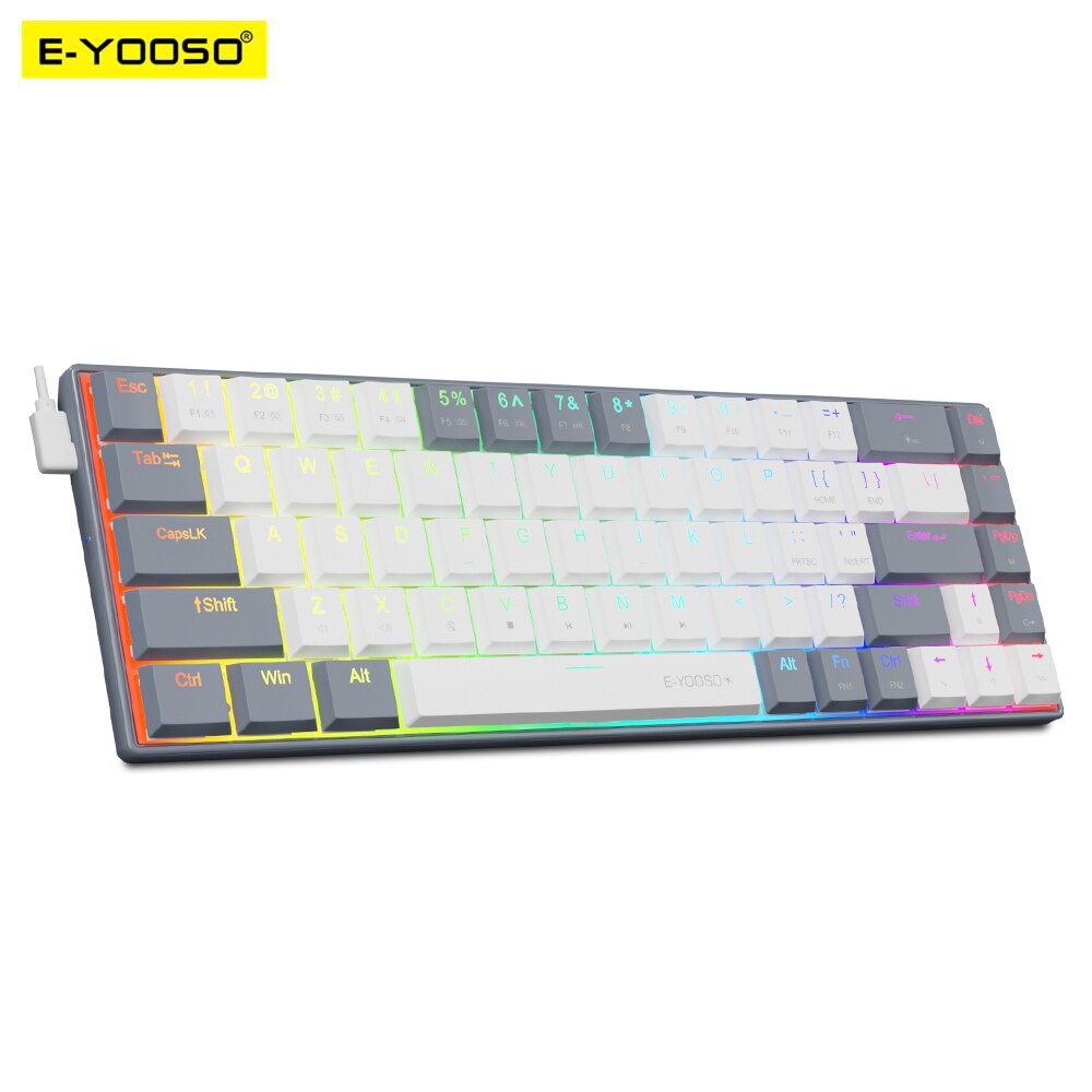 E-YOOSO A68 RGB Mini Slim USB  - огляд і ціна Gaming Keyboard Mini Mechanical
