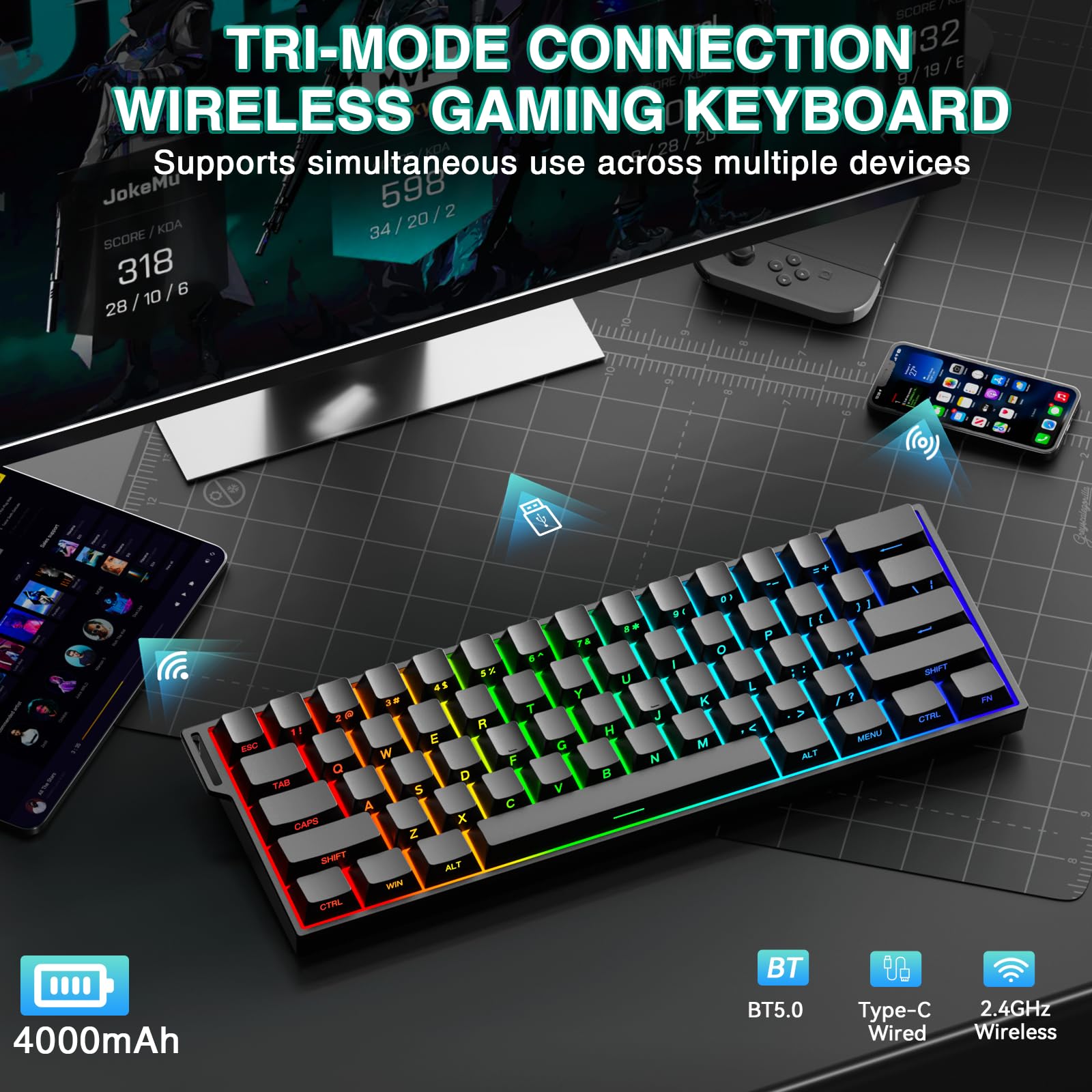 AULA MINI 60HE Magnetic Keyboa - огляд і ціна Gaming Keyboard Mini Mechanical