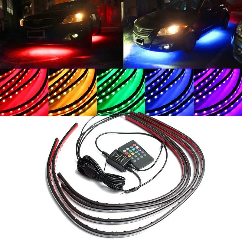 4x Waterproof RGB 5050 SMD Fle - огляд і ціна Rgb Underglow Strip