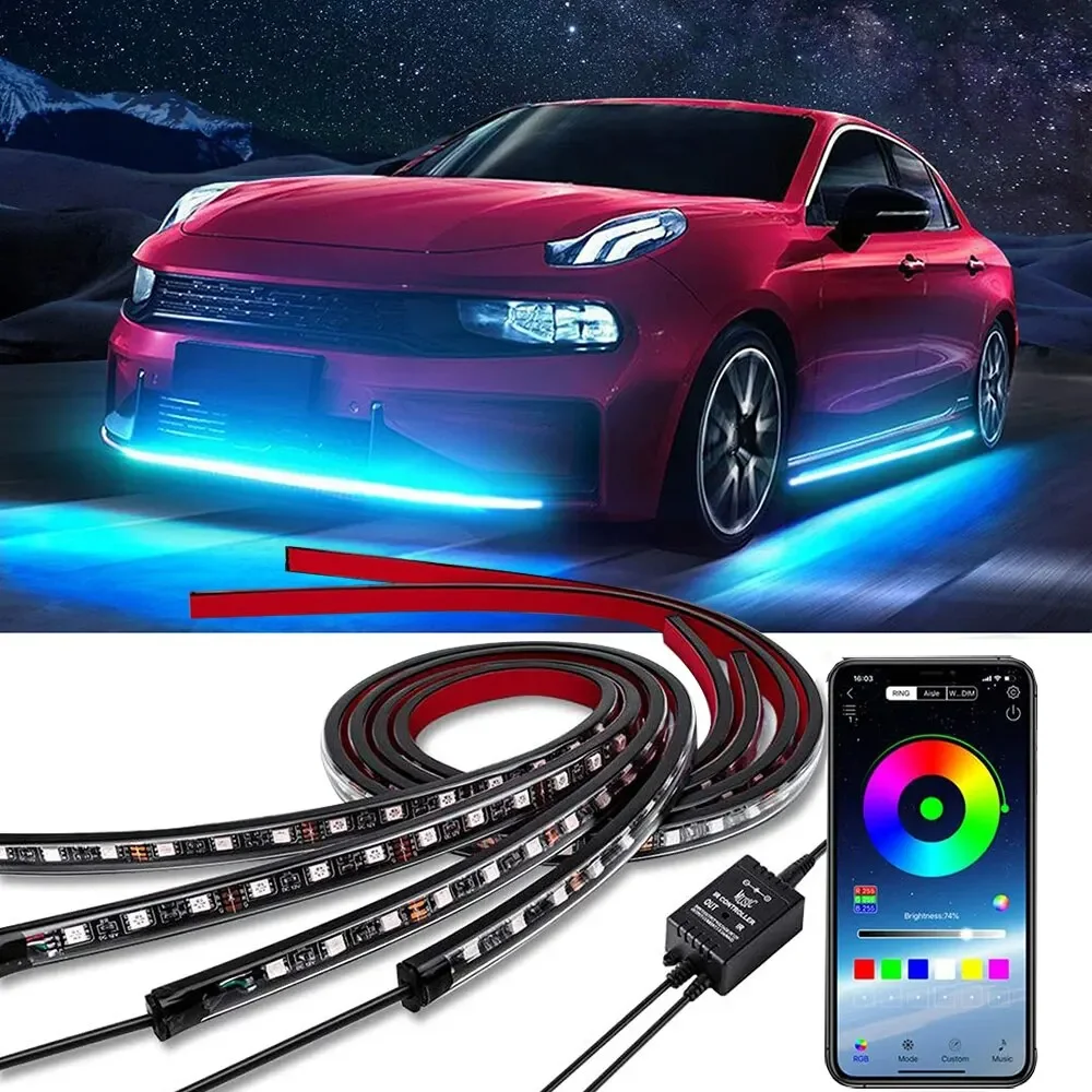 Neon LED RGB Car Underglow Bot - огляд і ціна Rgb Underglow Strip