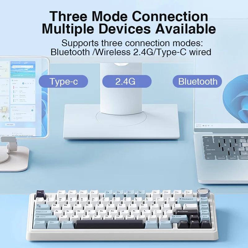AULA F75 2.4G Wireless/Bluetoo - огляд і ціна Gaming Keyboard No Rgb