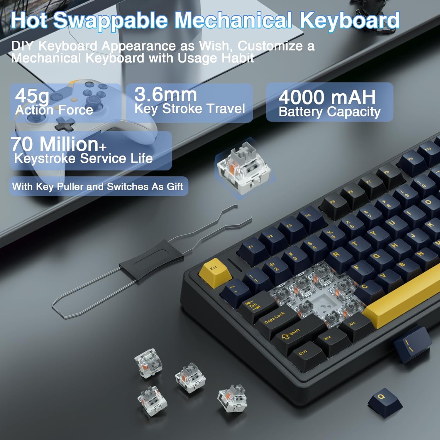 Aula F75 Mechanical Keyboard,  - огляд і ціна Gaming Keyboard Type C