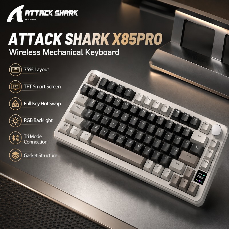 ATTACK SHARK X85PRO Wireless M - огляд і ціна Gaming Keyboard Mini Mechanical