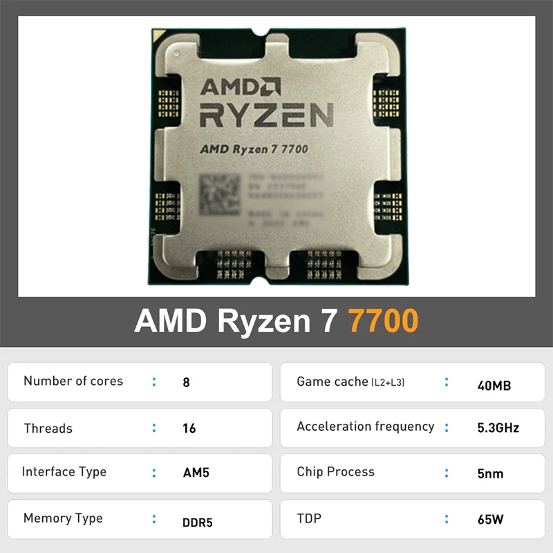 AMD Ryzen 7 7700 Unlocked Tray - огляд і ціна Amd Cpu Ryzen 7