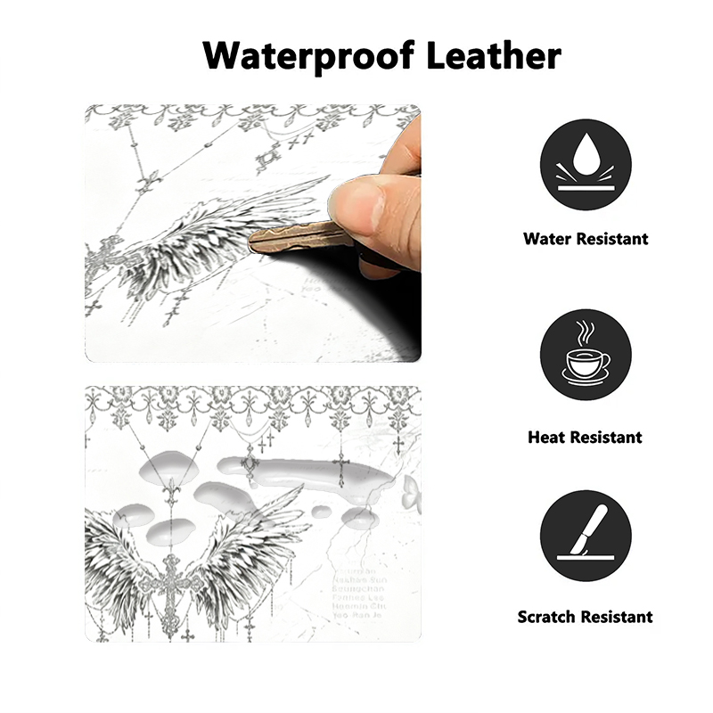 Leather Mousepad Black White A - огляд і ціна Gaming Keyboard And Mouse Pad