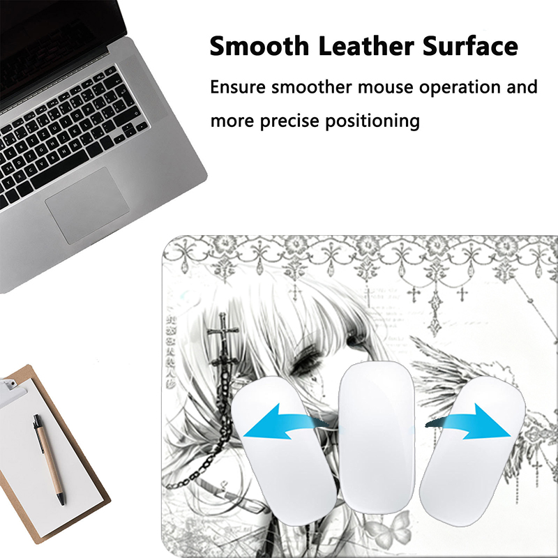 Leather Mousepad Black White A - огляд і ціна Gaming Keyboard And Mouse Pad