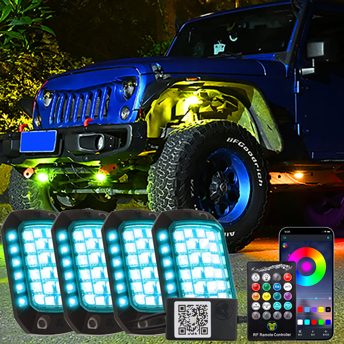 Car RGB LED Chassis Light Stri - огляд і ціна Rgb Underglow Strip