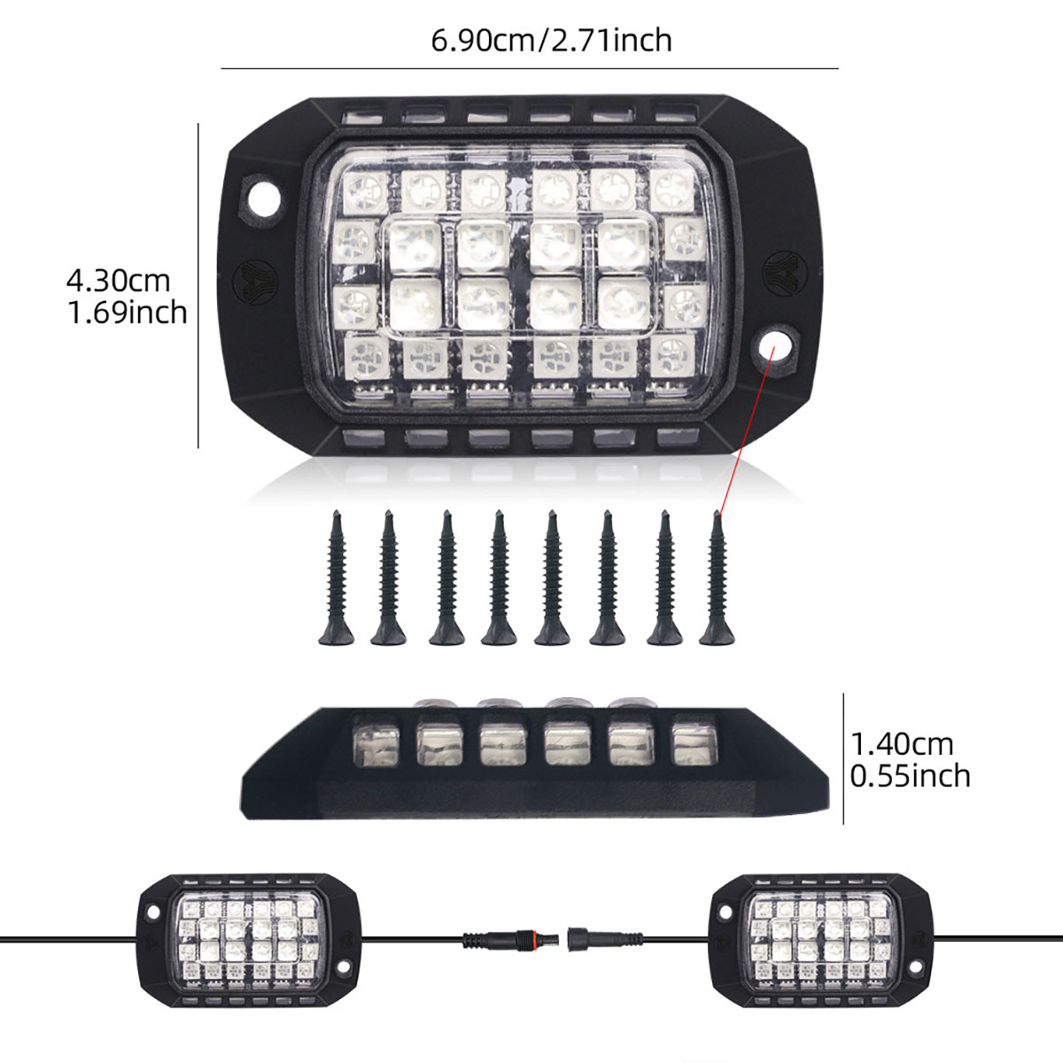 Car RGB LED Chassis Light Stri - огляд і ціна Rgb Underglow Strip