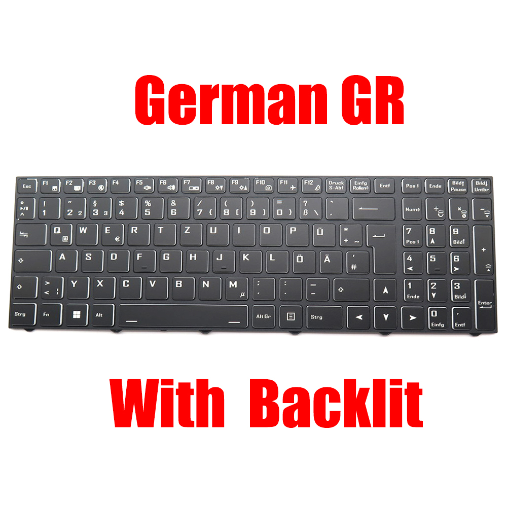 German GR Laptop Keyboard For  - огляд і ціна Keyboard Gaming Black