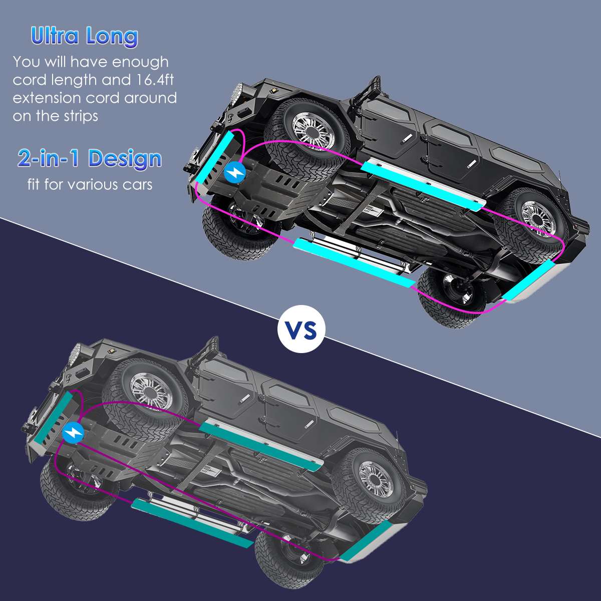 Wireless LED Car Flexible Unde - огляд і ціна Rgb Underglow Strip
