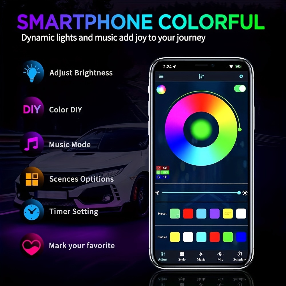 RGB Flexible Car Underglow LED - огляд і ціна Rgb Underglow Strip