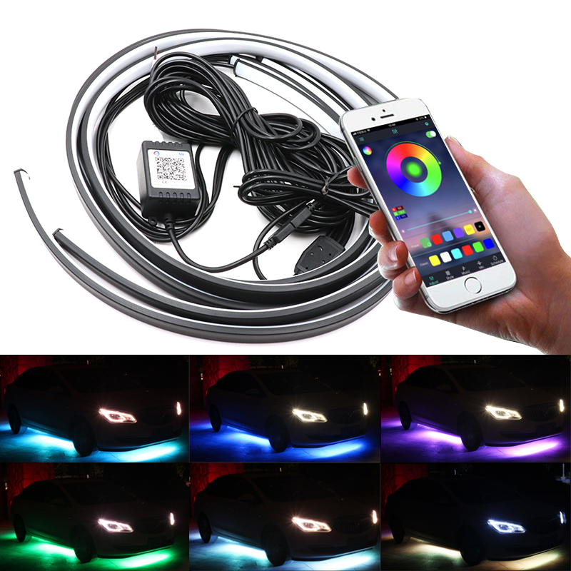 Niscarda 4PCS 12V IP65 App Con - огляд і ціна Rgb Underglow Strip