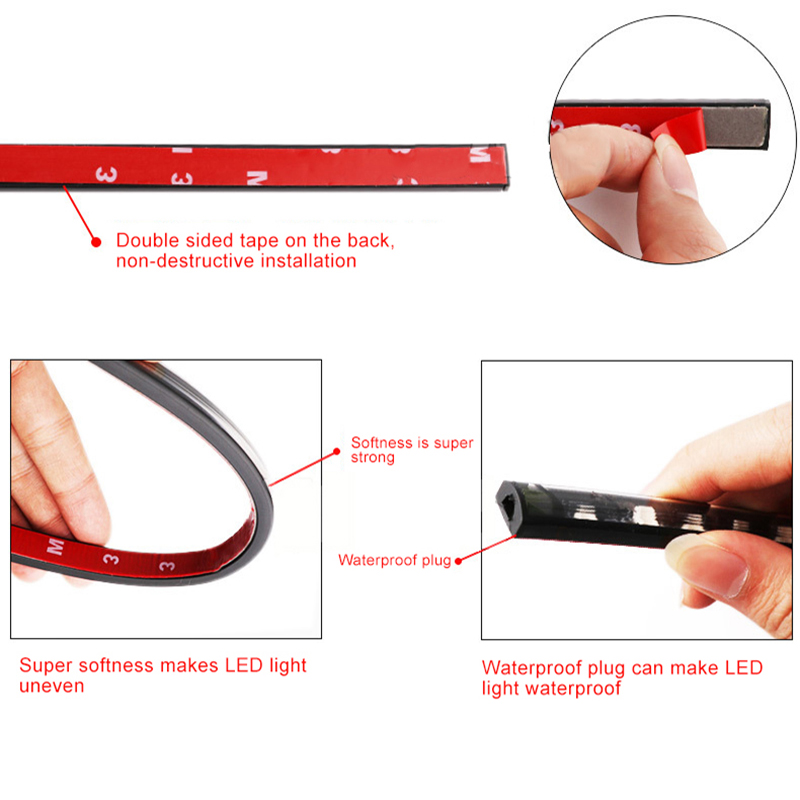 Niscarda 4PCS 12V IP65 App Con - огляд і ціна Rgb Underglow Strip