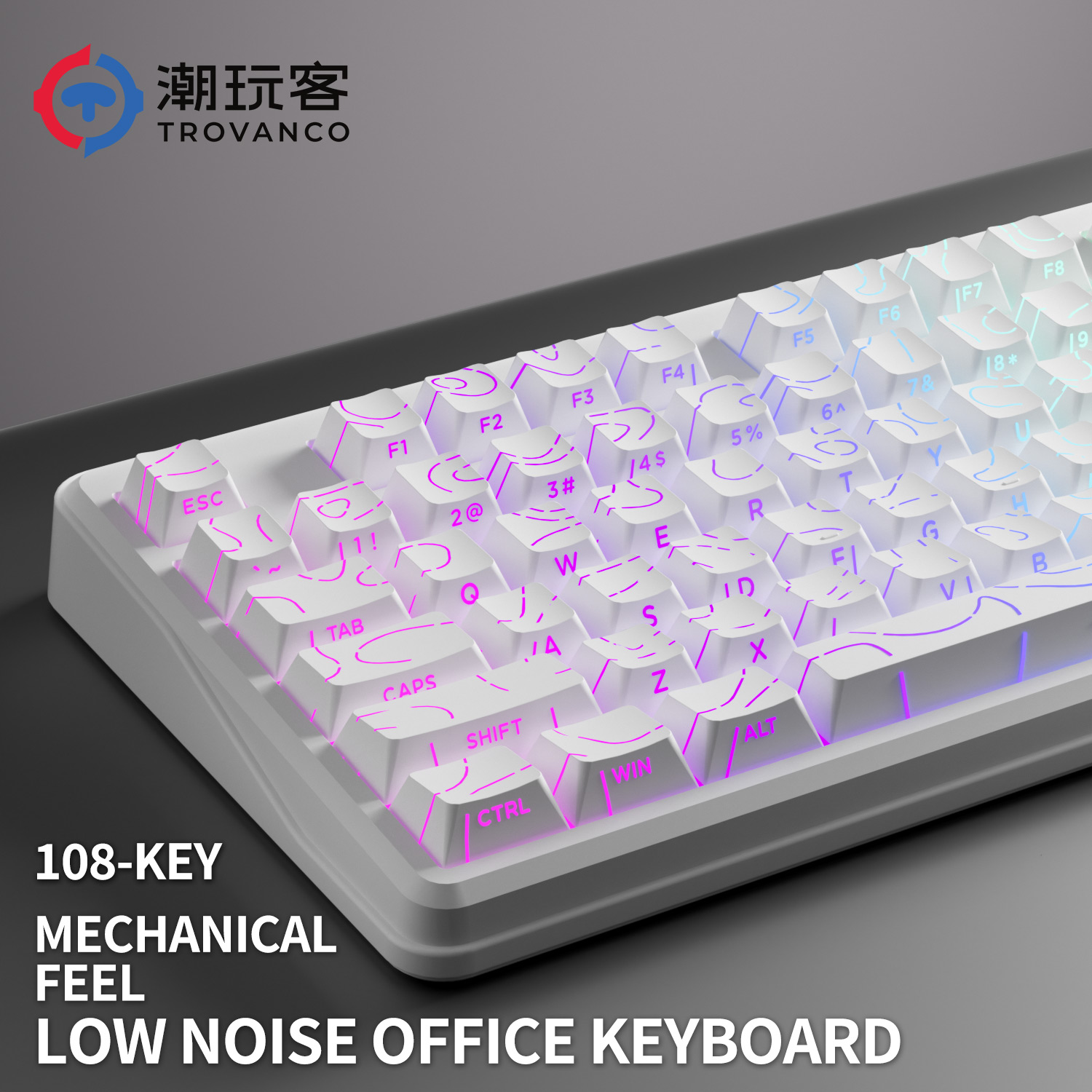 V108 Pro Wired & Wireless Keyb - огляд і ціна Gaming Keyboard No Noise